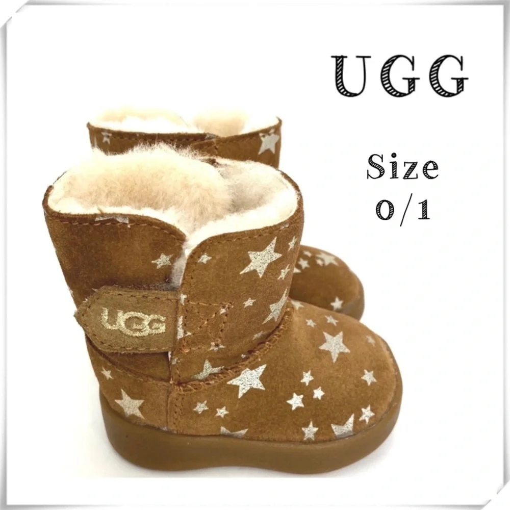 Ugg Unisex-Child Keelan Stars Fashion Fur Boot in Camel Tan